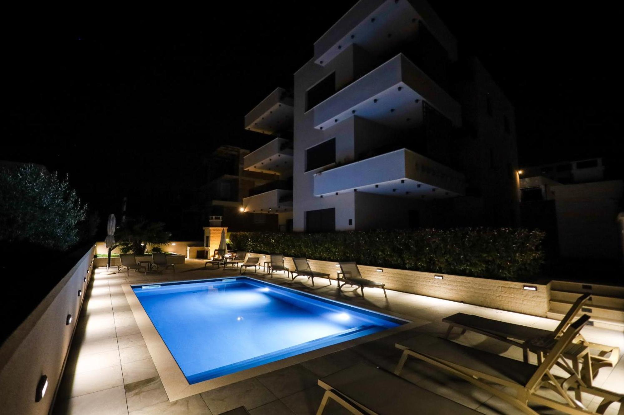 Sea Bay View Apartment - Appartement Avec Piscine Et Magnifique Vue Sur Mer Sveti Filip i Jakov Bagian luar foto